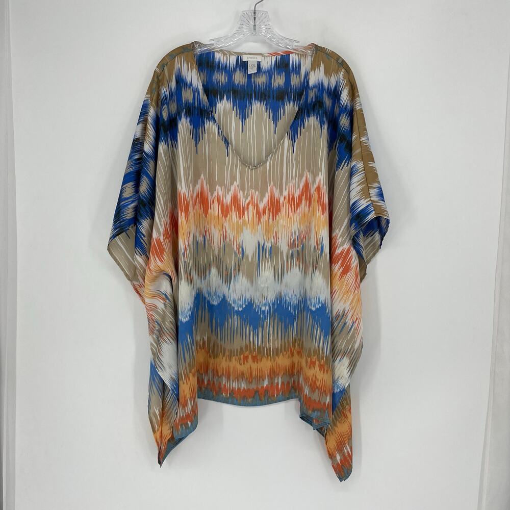 Chico's V-Neck Printed Top Size Large/XL - Picture 2 of 7